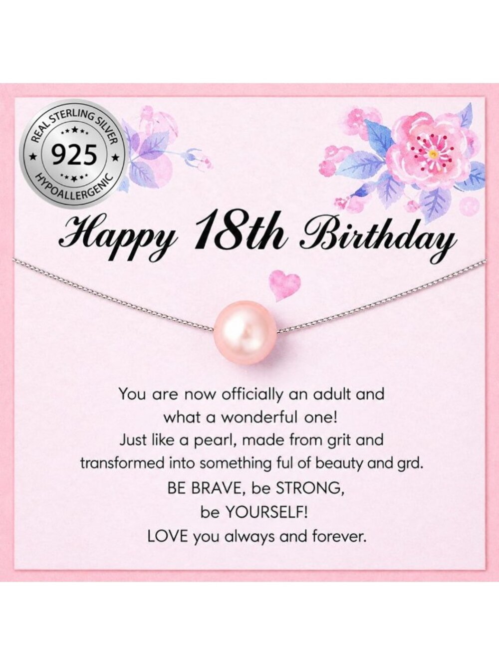 Elegant Pink Pearl Necklace - Natural Freshwater Jewelry in S925 Sterling